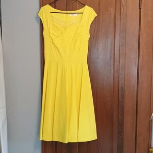 NWT Vintage Inspired Yellow Dress, Medium